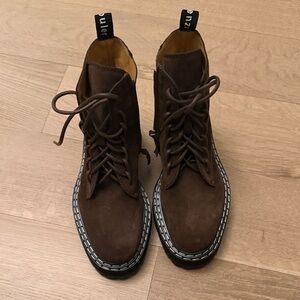 Brown Suede Lace-Up Boots proenza schouler 38 NWOB